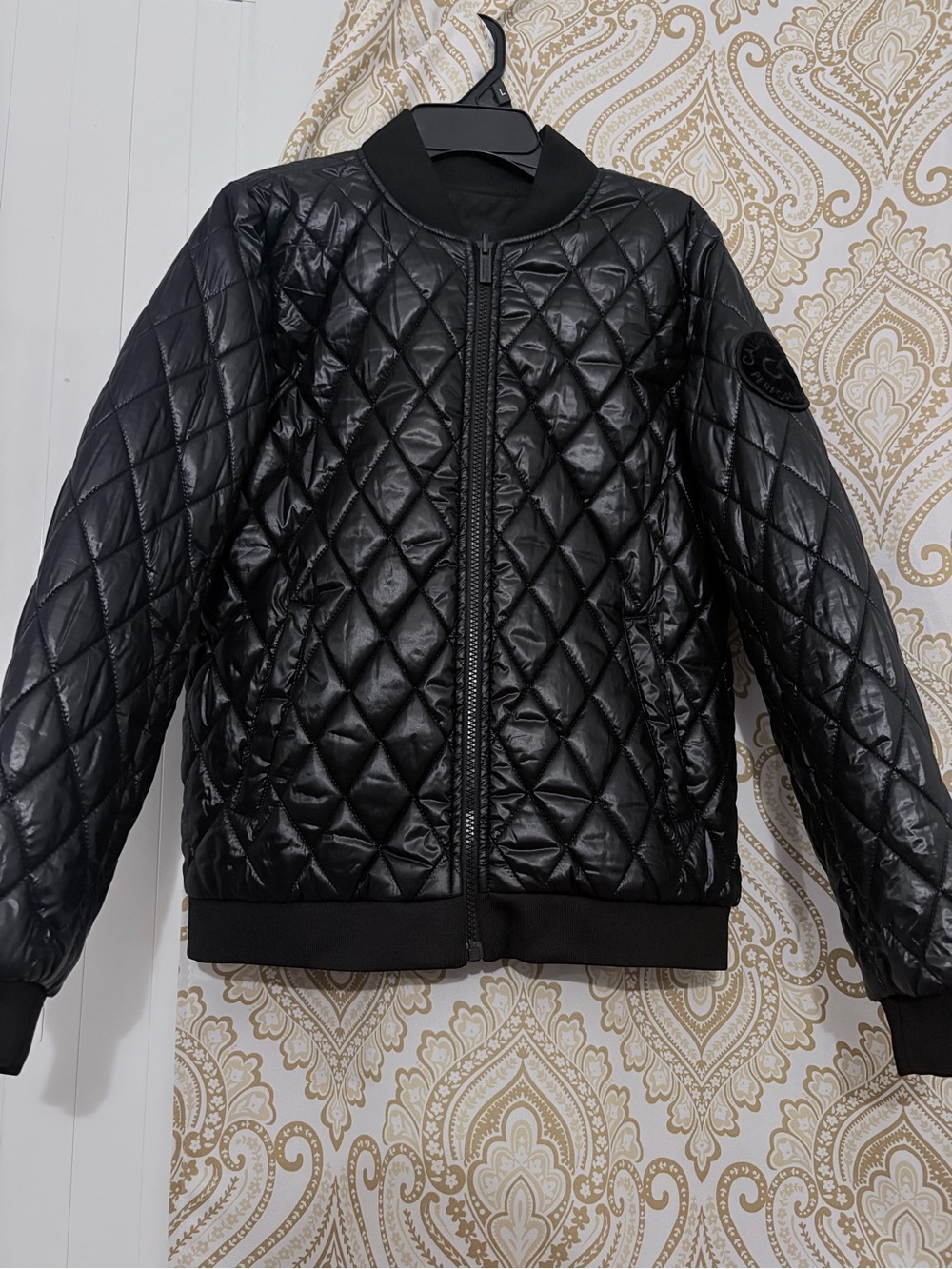 Calvin Klein Black Quilted Bomber Jacket